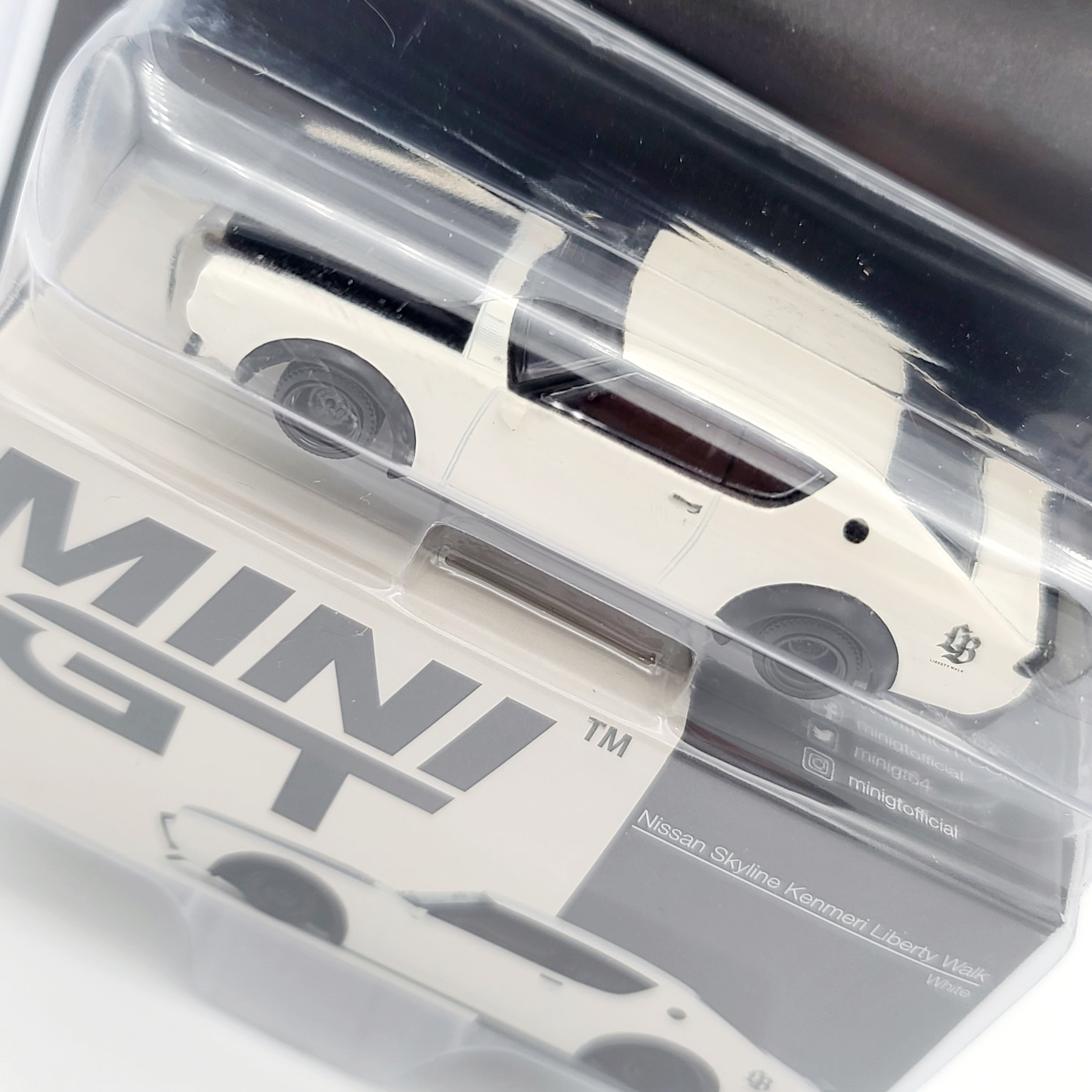 Mini GT Nissan Skyline Kenmeri Liberty Walk - 1:64 scale, white (2024 MIJO Exclusives - Limited Edition 1 of 9600)